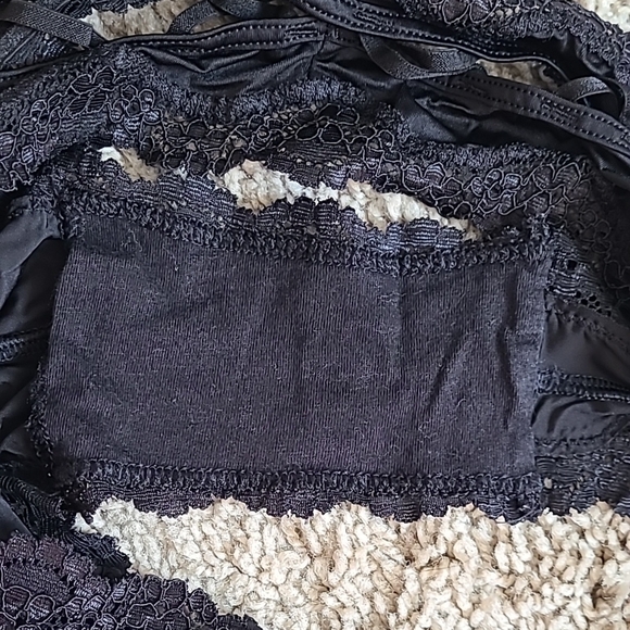 NWOT Victoria's Secret Black Strappy Satin Cheeky Panties - Picture 10 of 11